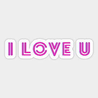 I LOVE U Sticker